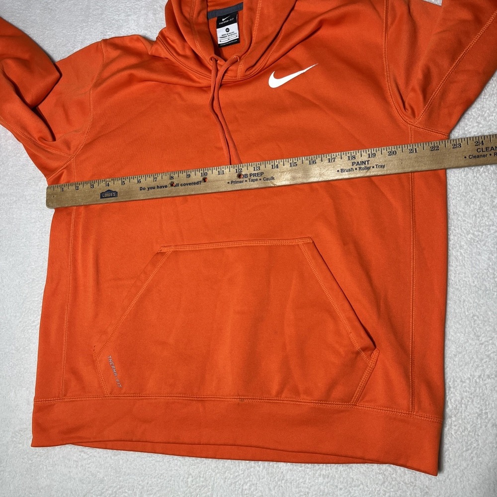 Nike Therma-Fit Men's Orange Pullover Hoodie Sweatshirt Size M Athletic Pockets - Picture 11 of 16
